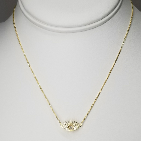 💖 New in Gift Box 🎁 Pave Evil Eye Necklace - Picture 2 of 12